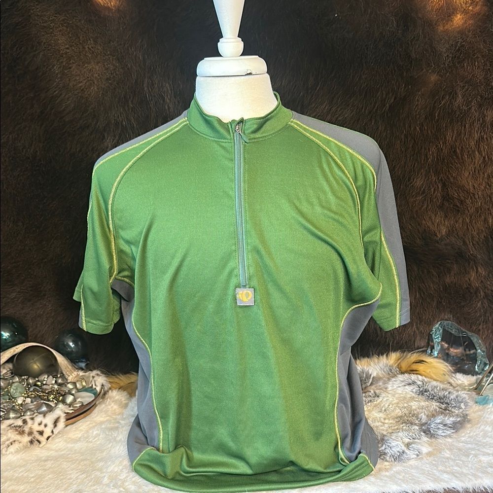 Green and Gray Men's Cycling Shirt Xl (BK1)
